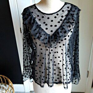 SHEER Dotted BLOUSE By UPS & DOWNS